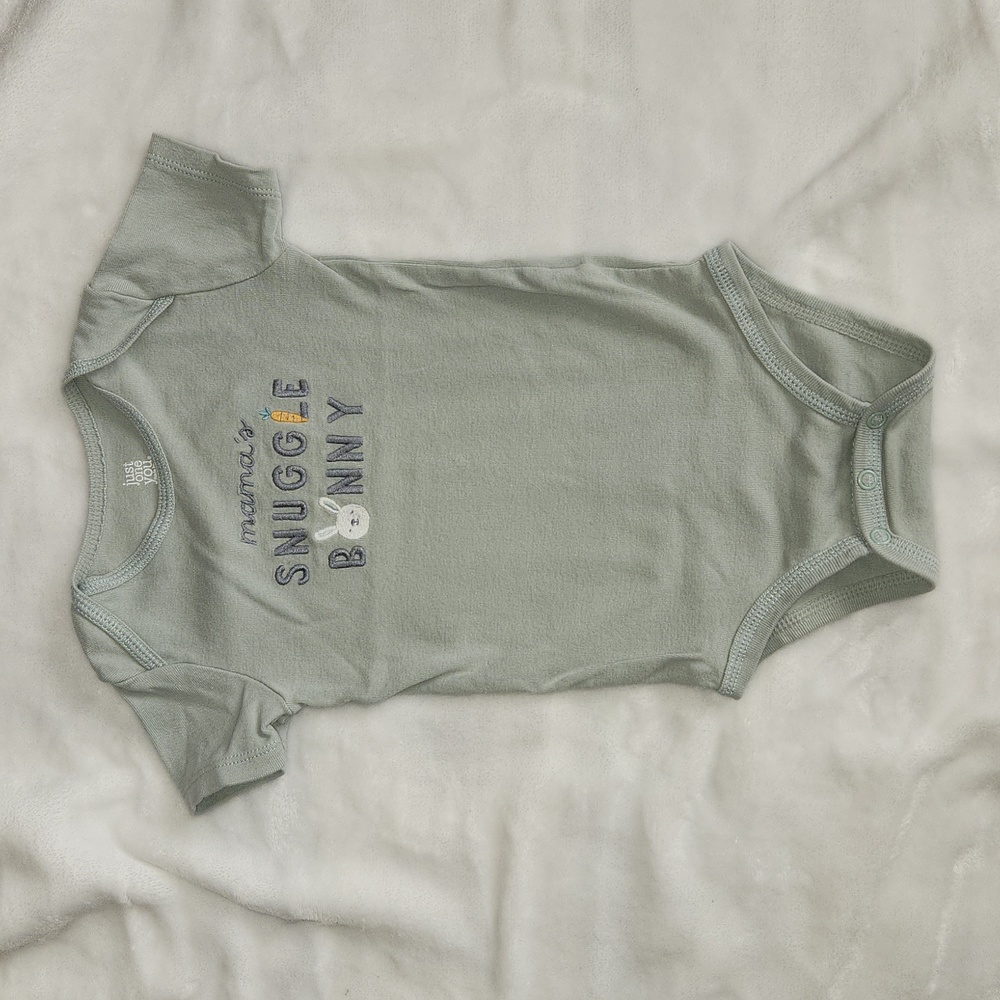 12 Mos EASTER Just One You Green Onesie